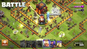 Clash of clans Mod apk : unlimited gems and Max Heroes 1