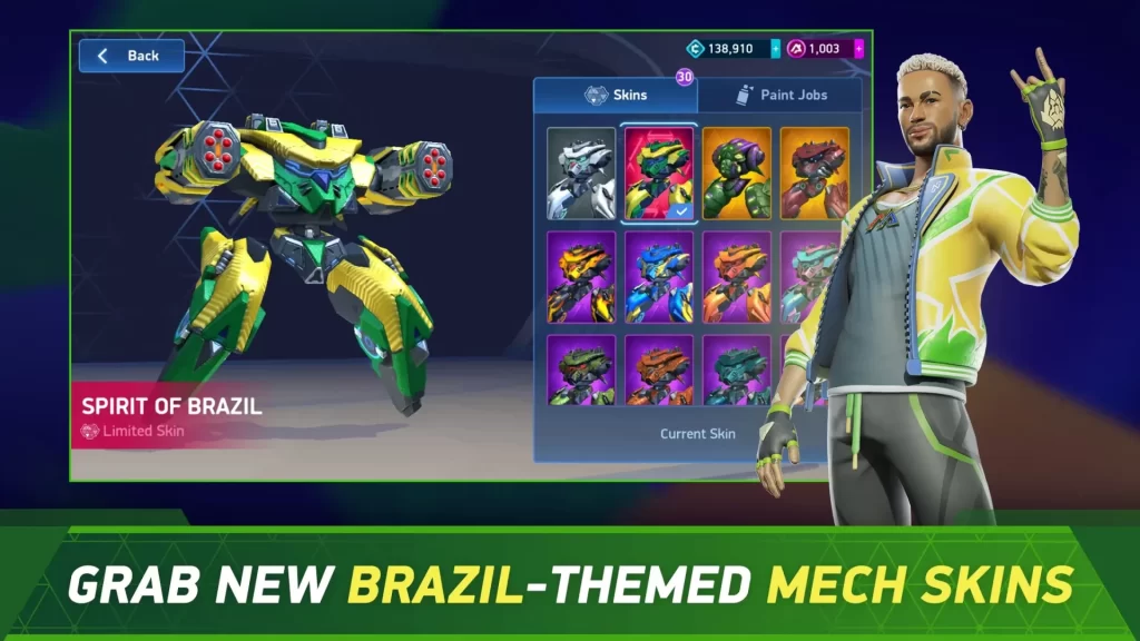 new brazil themed mech skins