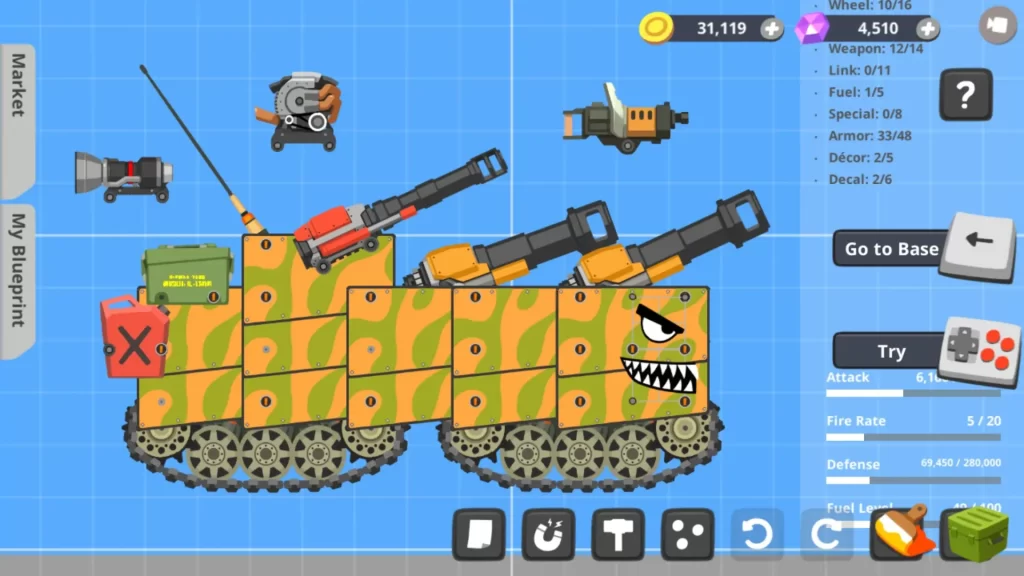 super tank rumble unlimited money and gems