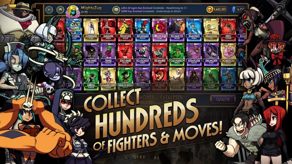 unlimited fighters, moves and skills